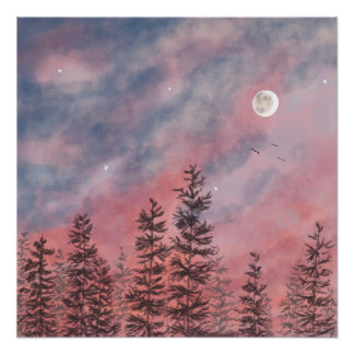 Póster Evening red sky
