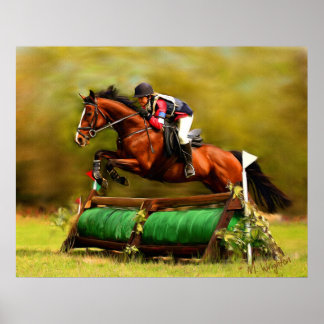 Poster Eventer - Horse Art