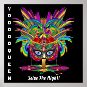 Póster Evento de Carnaval do Mardi Gras Por Favor Ver Not