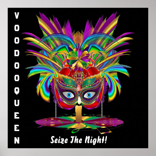 Póster Evento de Carnaval do Mardi Gras Por Favor Ver Not (Frente)