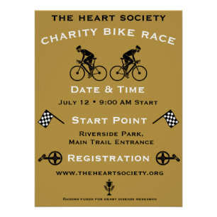 Póster Evento de Ciclismo de Caridade