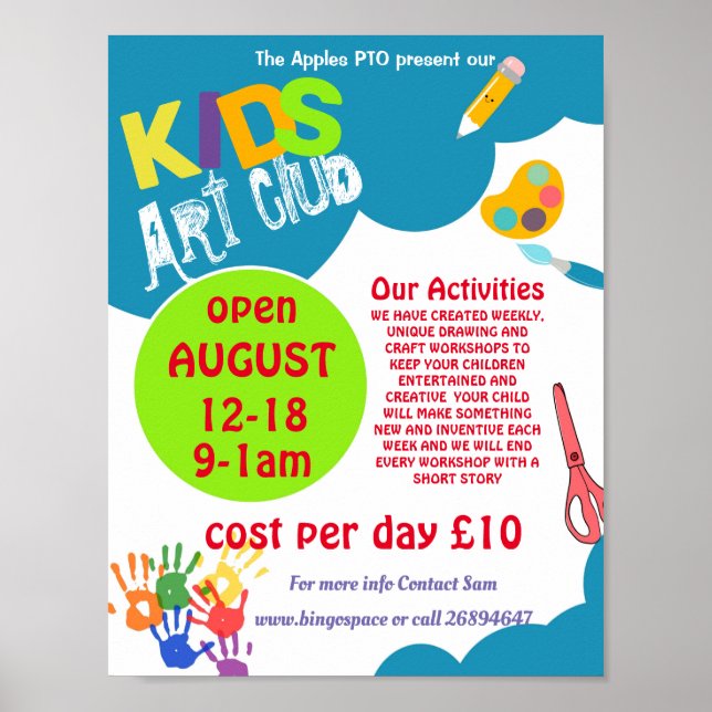 Poster Evento de clube de arte (Frente)