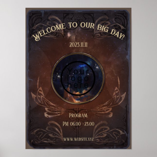 Poster Evento de fantasia mágica medieval do livro (Frente)