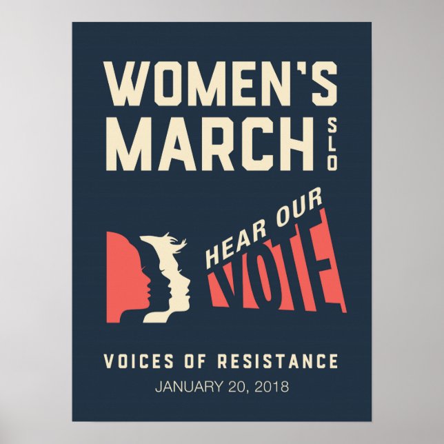 Poster Evento SLO de Janeiro de Marcha das Mulheres (Frente)
