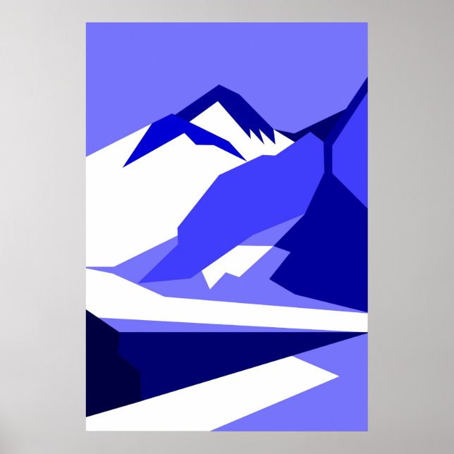 Poster Everest - azul (Frente)