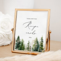 Evergreen elegante deixe seu cartão de receita aqu