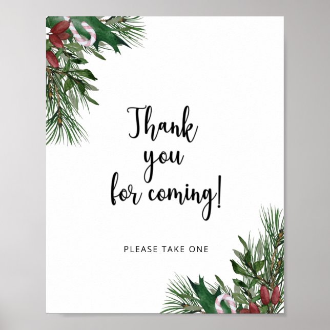 Poster Evergreen Obrigado por vir (Frente)