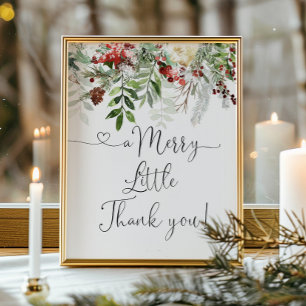 Poster Evergreen Um Agradecimento Divertido Favor