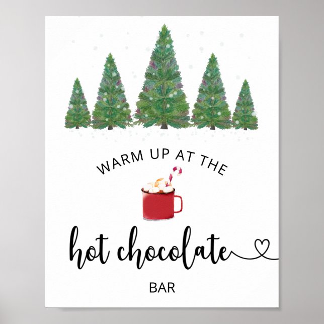Poster Evergreen Warm no bar de chocolate quente (Frente)