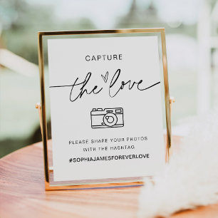 Poster EVERLEIGH Capture O Sinal De Hashtag De Casamento