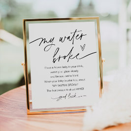 Poster EVERLEIGH Meu Sinal de Jogada de Chá de fraldas Qu