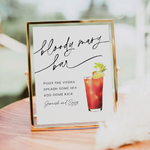 Poster EVERLEIGH Sinal de Bar de Bloody Mary