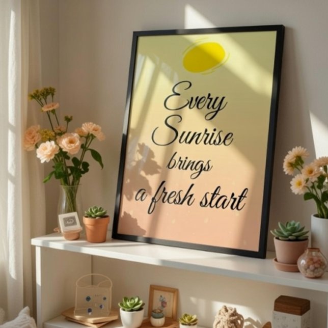 Póster Every sunshine brings a fresh start (Criador carregado)