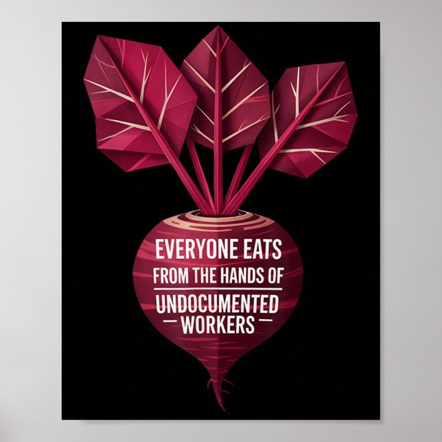 Poster Everyone Eats From The Hands Of Undoented Workers  (Frente)