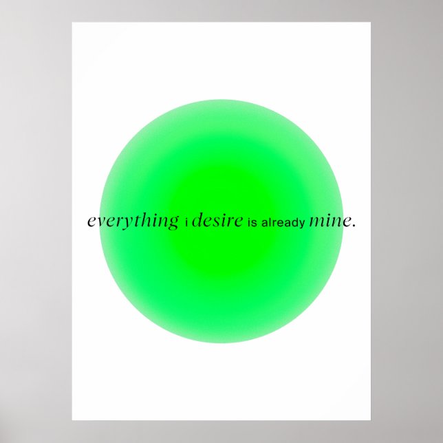 Poster Everything I desire is already mine (Frente)