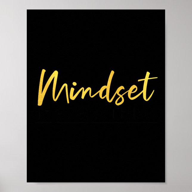 Poster Everything Is Mindset Inspirational Mind Motivatio (Frente)