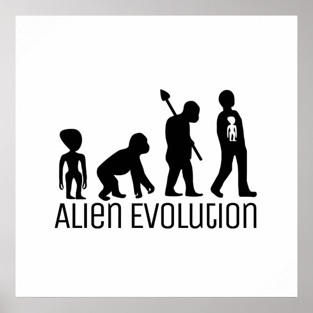 Poster Evolução alienígena, Alienígena Extraterrestre (Frente)
