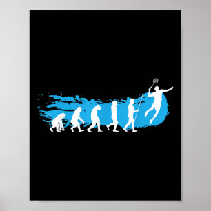 Poster Evolução Badminton _ Peteca _ Presente para Jogado