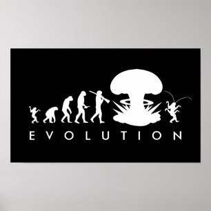 Poster Evolução da carta engraçada da evolução do ho