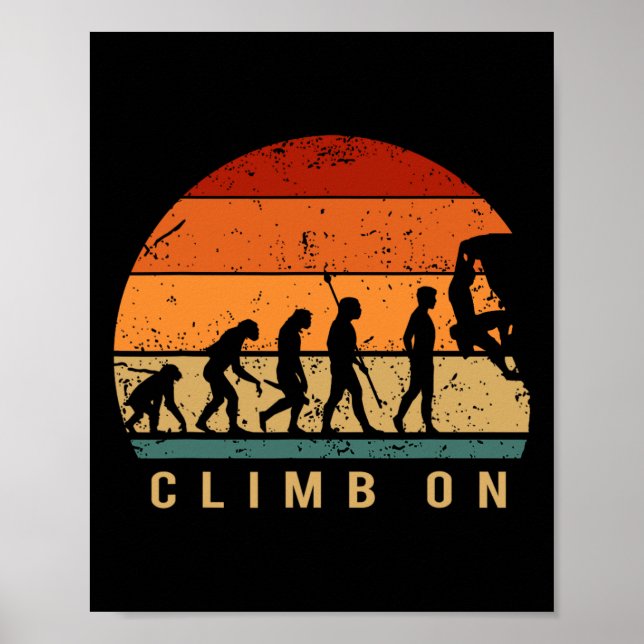 Poster Evolução da Escalada - Escalada Bouldering Montanh (Frente)