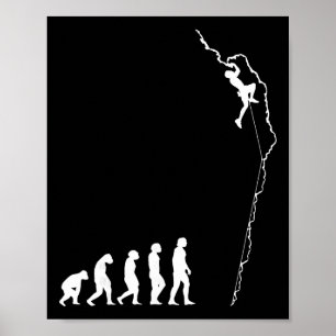 Poster Evolução da Escalada - Escalador de Rocha de Bould