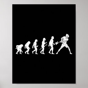 Poster Evolução da Lacrosse - Evolução do Jogador de Lacr