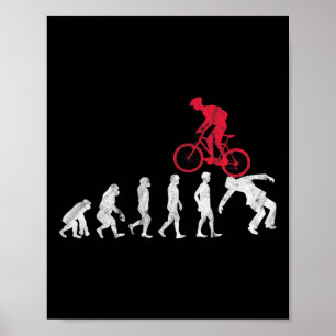 Poster Evolução de Bicicleta de Montanha Acidente Engraça