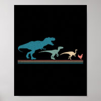 Evolução de Frango Dinossauro Engraçado Vintage Re