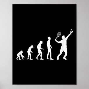 Poster Evolução do Badminton Peteca Engraçada 