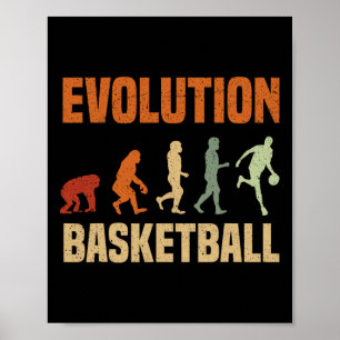 Poster Evolução Do Basquete Do Macaco Ao Amor Homens
