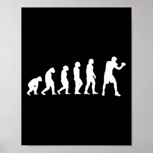 Poster Evolução do Boxe Kickboxing Luta de Boxe Boxeador