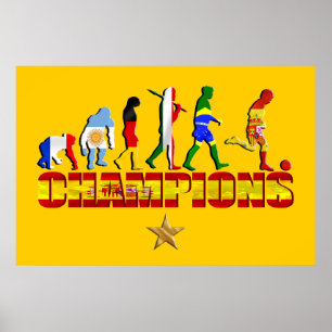 Poster Evolução do campeão espanhol do mundo da espanh