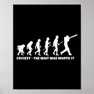 Poster Evolução do Críquete Para Jogador de Esportes de C