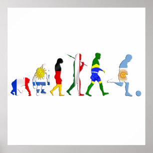 Poster Evolução do futebol argentino de Argentina do