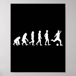 Poster Evolução do Futebol Fã de Futebol Engraçado Amante