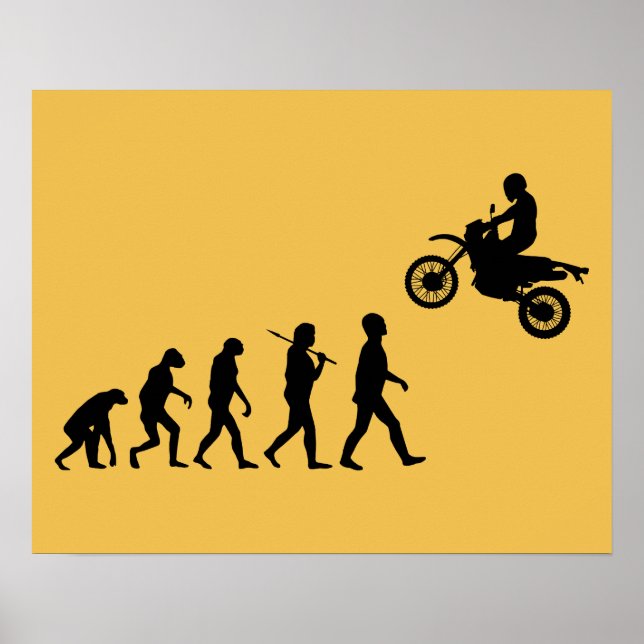 Poster Evolução do Homem Motocross Jump (Frente)