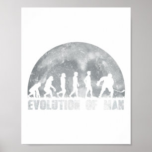 Poster Evolução do Hóquei no Gelo Para Jogadores de Hóque