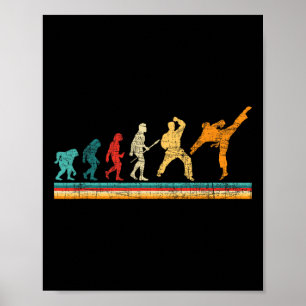Poster Evolução do Karate - Treinador de Artes Marciais K