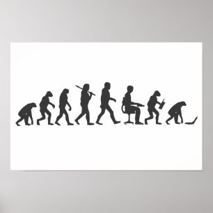 Poster Evolução do laptop do homem