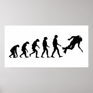 Póster Evolução do mergulho autónomo