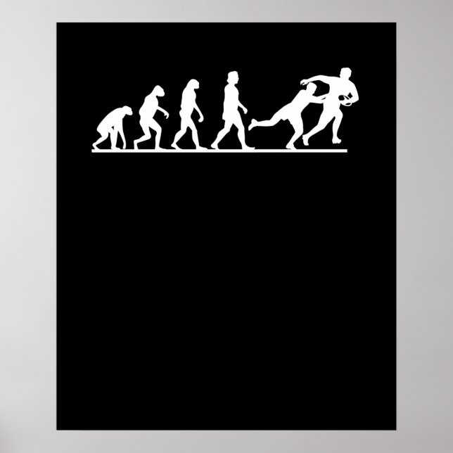 Poster Evolução Do Rugby (Frente)