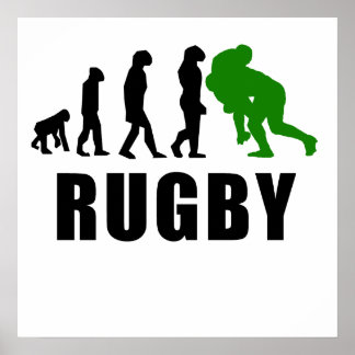Poster Evolução do Rugby Tackle (Verde)