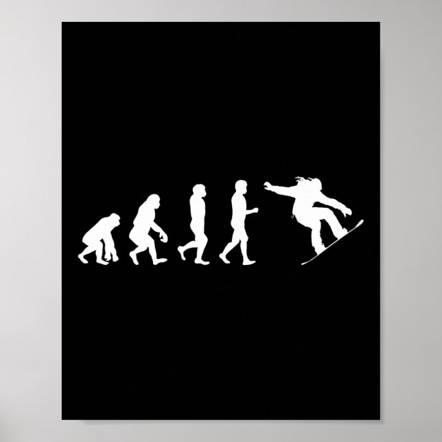 Poster Evolução do Snowboard - Capa de Patinação Snowboar (Frente)