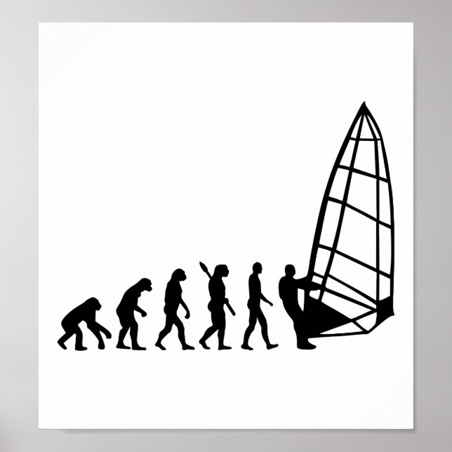 Póster Evolução do windsurfing (Frente)