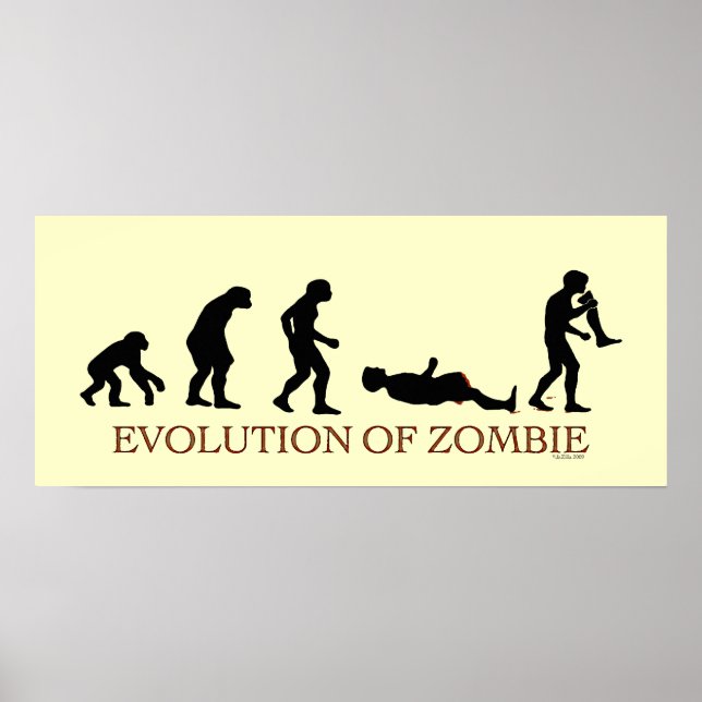 Póster Evolução do Zombie (Frente)