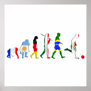 Póster Evolução dos presentes dos fãs de futebol mexicano