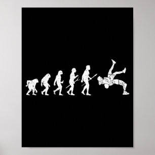 Poster Evolução Engraçada de Luta Livre de Artes Marciais