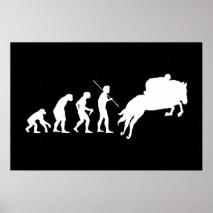 Póster Evolução Equestre do Homem a Horseback
