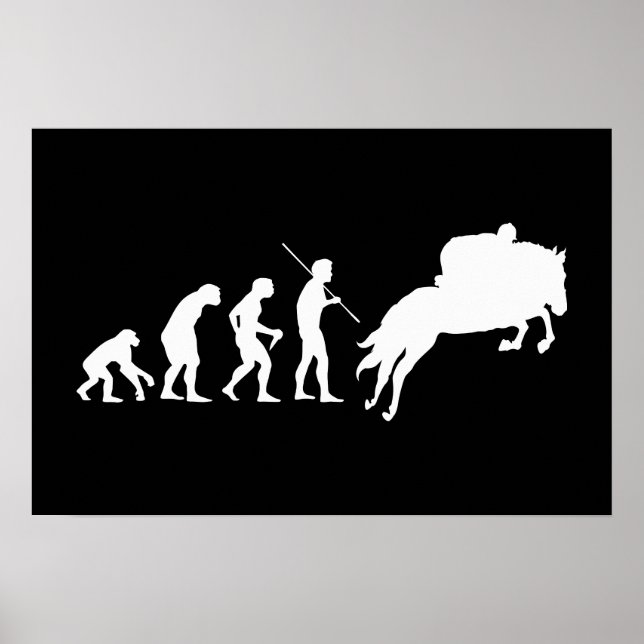 Póster Evolução Equestre do Homem a Horseback (Frente)