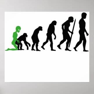 Poster Evolução Humana alienígena